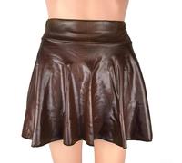 Falda corta plisada para mujer, configuración de cintura alta y elemento de elastano, diseñada para identidad visual de colegiala y utilidad de cosplay (M Browm)