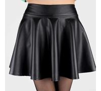 Falda corta plisada para mujer, configuración de cintura alta y elemento de elastano, diseñada para identidad visual de colegiala y utilidad de cosplay (S negro)