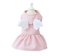 Falda De Ángel para Niña con Adornos Anillo Tracción Vestido Perros Que Caminan Aire Libre Arneses Vestir Ligeros Perros Pequeños Vestidos