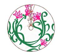 Falda de árbol con estampado de flor de loto de Navidad, tapete de árbol de Navidad de invierno para decoración de interiores y exteriores