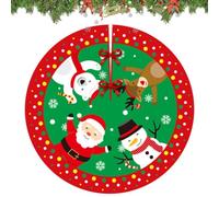 Falda de árbol de Navidad alfombra bajo árbol 90 cm cubierta | Faldas tradicionales para árbol de Navidad, entrada, salón o sala de estar, hogar, reunión familiar y toque C