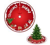 Falda de árbol de Navidad, Alfombra de Arbol de Navidad con Diseño Navideño Base del Árbol de Navidad, Fiesta de Navidad y Decoraciones para el Hogar (Tamaño 90 cm)