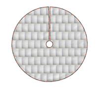 Falda de árbol de Navidad con estampado de ladrillo blanco antiguo, apto para Navidad, fiestas, vacaciones y decoraciones de Año Nuevo