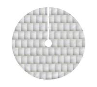 Falda de árbol de Navidad con estampado de ladrillo blanco antiguo, apto para Navidad, fiestas, vacaciones y decoraciones de Año Nuevo