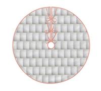 Falda de árbol de Navidad con estampado de ladrillo blanco antiguo, apto para Navidad, fiestas, vacaciones y decoraciones de Año Nuevo