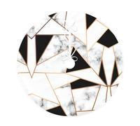 Falda de árbol de Navidad con textura de mármol blanco y negro, cubierta de base de árbol de Navidad, decoración de árbol de Navidad para fiestas de interiores