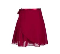 Falda de baile de gasa Falda de baile tutú de Ballet de gasa for adultos, falda envolvente for gimnasia for mujeres y niñas, faldas de Ballet de entrenamiento, danza de Ballet(Dark red,XL(Height 160-1