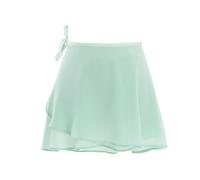 Falda de ballet de verano para adultos, una falda para practicar bailes, falda de gasa, delantal de gasa, baile diario, corbata, falda corta, Verde claro., L