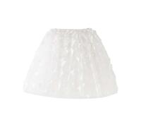 Falda de ballet genérica para niña con lazo elegante, perfecta para fiestas y ocasiones especiales confeccionada en vaporoso para un estilo romántico y elegante, blanco, 3-4 Años