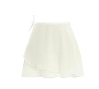 Falda de ballet para adultos, una falda para practicar bailes, falda de gasa, delantal de gasa, baile diario, corbata, falda corta, beige, M