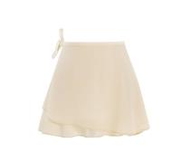 Falda de ballet para adultos, una falda para practicar bailes, falda de gasa, delantal de gasa, baile diario, corbata, falda corta, amarillo claro, M