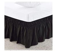 Falda De Cama Bed Skirt Bed Valance Elástico De La 180 * 200CM 135 * 200CM Falda De La Banda Volante Borda Cama Wrap Around Valance Gota (Color : A, Size : 200 * 200CM)