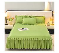 Falda De Cama De Encaje Faldón de Cama, Colcha Terciopelo, Funda con Volantes, Protector colchón Agradable for la Piel, Sábana Encaje (sin Almohada)(Cuilv,King 180x220cm 1pc)