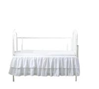 Falda de Cama for Cuna Falda de Cuna con Volantes Blanca 14 Pulgadas