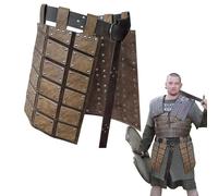 Falda de combate medieval genérica - doble protección de piel sintética, armadura de cintura retro auténtica para el Cosplay, looks de fiesta, espectáculos en el escenario y trajes de vacaciones