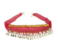Falda de danza del vientre con lentejuelas brillantes, ajustable, disfraz de perro para danza del vientre, cadena de cintura con lentejuelas