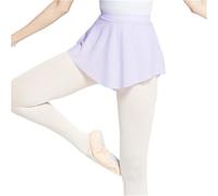 Falda de Danza Falda Cruzada de Ballet Falda de Ballet for mujer, falda de baile corta con abertura lateral, falda elástica de malla suave for mujer, falda tutú de Ballet(Light Purple,M height 155-160