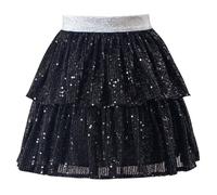 Falda de Lentejuelas con Volantes para Niñas Vestido Princesa Corte A Rave #1218E