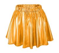 Falda de lentejuelas para mujer corta plisada de cintura alta lisa para holgada patinadora metalizada, mini plisada acampanada con lentejuelas brillantes