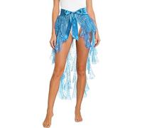 Falda de lentejuelas para mujer, falda con purpurina, lunares de malla, minifalda para danza del vientre, carnaval, disfraz, enagua con cinturón, faldas de tul, faldas informales, disfraces de