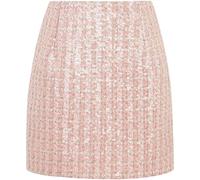 Falda de lentejuelas para mujer Falda corta Estilo Un Carnaval Brillante Disfraz 2026 Vestido Brillo Faldas Traje de Danza del Vientre, Rosa., S