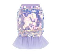 Falda de Lentejuelas para niña con Falda de Tul Plisada, Vestido de de cumpleaños para niños, Vestido de Desfile Alemana