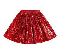 Falda de Lentejuelas para Niñas,Brillante Faldas Tutú con Cintura Elástica Vestido Lentejuelas Tutu Ballet Color Sólido Minifalda de Carnaval Trajes para Niños Festival Outfit con Brillo 2-12 Años