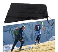 Falda de lluvia de medio cuerpo, falda de lluvia ultraligera de nailon 15D, ropa impermeable transpirable, pantalones de lluvia para senderismo, medio poncho, para camping, senderismo (negro)