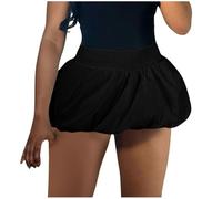 Falda de mujer de cintura alta corta color sólido casual casual moda verano último elegante ligero cómodo diario, Negro , XL