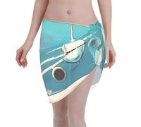 Falda De Playa Ilustración De La Cabina De Un Avión En Formato Cómic Pareo De Playa Corto Gasa Traje De Baño De Gasa Falda Corta Bañador Sarongs para Piscina Vacaciones Bikini