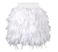 Falda de Plumas, Disfraz de Pavo Real para Mujer, Disfraz de Escenario, Vestido de Baile, Carnaval, Minifalda para Cosplay, Disfraz de Carnaval gótico Blanco