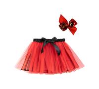 Falda de puerta para niña, falda con purpurina, multicolor, vestido de baile con lunares de tul y pasador a juego para niñas, disfraz de fiesta, ballet, danza, 01-vino, M