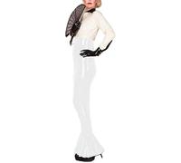 Falda De PVC Faldas De Cintura Alta Falda Ajustada De Cuero De Látex Ropa De Fiesta Para Club Falda Lápiz,Blanco,3XL