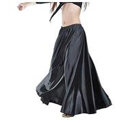 Falda de Rueda Completa, Disfraz de Danza del Vientre Swing, Vestido de Baile Largo para Mujer Profesional con Faldas de Gasa