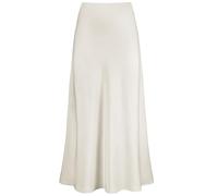 Falda De Satén para Mujer Elegant Faux Silk Satin Skirts For Women High Waist A-Line Office Lady Solid Color Glossy Finish Fishtail Skirt para Mujeres(Bee White,S)