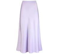 Falda De Satén para Mujer Elegant Faux Silk Satin Skirts For Women High Waist A-Line Office Lady Solid Color Glossy Finish Fishtail Skirt para Mujeres(Light Purple,XXL)
