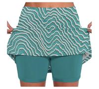 Falda de Tenis para Mujer con Pantalones, Falda Deportiva, Falda de Tenis de Cintura Alta con 2 Bolsillos y Abertura Lateral, Falda de Verano, Minifalda, Faldas para Correr, Falda (Green, XL)