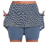 Falda de Tenis para Mujer con Pantalones, Falda Deportiva, Falda de Tenis de Cintura Alta con 2 Bolsillos y Abertura Lateral, Falda de Verano, Minifalda, Faldas para Correr, Falda (Blue, XXXL)