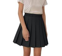 Falda De Tenis Plisada Casual Alta Delgado Corto Una Línea Plisada Ropa Al Aire Libre, Negro , 17-18 años