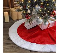 Falda de Terciopelo para Árbol de Navidad, Alfombra y Cubre Patas Mimbre, Decoración Navideña 85cm