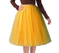 Falda de tul amarilla para mujer, falda de tul para mujer de los años 50, falda de ballet, falda de baile de 3 capas, falda de tul Rockabilly, enagua para bailar, vestido de noche, tutú, cosplay
