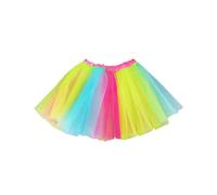 Falda De Tul Arcoíris De 1 Pieza, Tutú Suave Y Esponjoso, Ropa De Fiesta De Neón para Niñas, Ropa para Niños De Los Años 80, Tutú De Baile con Banda Elástica