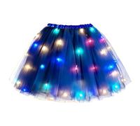 Falda de tul azul para mujer, corta, azul claro, falda azul, disfraz de pavo real, disfraz de medusa, disfraz de monstruo, disfraz de pez arcoíris, tul multicolor, enagua de tul
