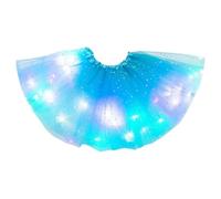 Falda de tul azul para mujer, corta, azul claro, falda azul, disfraz de pavo real, disfraz de medusa, disfraz de monstruo, disfraz de pez arcoíris, tul multicolor, enagua de malla, minifalda para