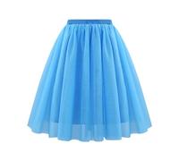 Falda de tul azul para mujer, disfraz de pavo real para mujer, pez arcoíris, medusa, enagua monstruo, enagua de tul, falda larga de ballet, falda larga de tutú de baile, falda de baile de los años 50