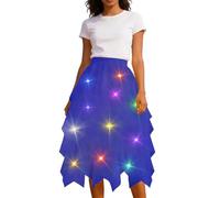 Falda de tul azul para mujer, falda de tul azul, falda azul, falda azul, tutú azul, disfraz de pavo real, pez arco iris, medusa, monstruo, falda de ballet, enaguas, enaguas, disfraz de carnaval