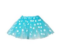Falda de tul para mujer con lunares, falda de tul, falda de tutú, enagua de ballet, enagua de cintura alta, falda de tutú, minifalda para fiesta, minifalda 41, A01 azul cielo, Talla única