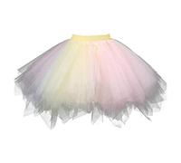 Falda de tul para mujer, corta, estilo retro, para bailar o bailar, para carnaval, disfraz, miriñonera, tutú, carnaval, H, Talla única