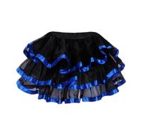 Falda de tul para mujer Europa y Estados Unidos, falda de tul, falda de tutú, falda multicapa, falda peng peng, azul, XXL