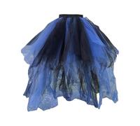 Falda de tul para mujer, falda de tul de encaje blanco, multicolor, vestido de varias capas, disfraz de carnaval elegant, tutú largo para steampunk, gótico, rockabilly, falda de baile de talle alto